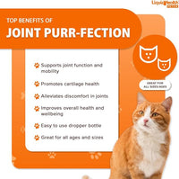 LIQUIDHEALTH Pets K9 Glucosamine Chondroitin Supplement for Dogs & Puppies & Joint Purr-Fection Hip & Joint Glucosamine Drops for Cats & Kittens - Pet Health Supplement Bundle for Mobility, USA Made