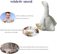 CHELEI2019 white swan stuffed animal, 15.7 inch goose plush with embroidered details - view 6