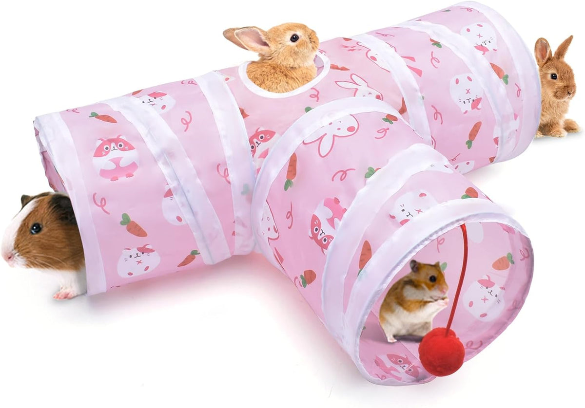 Bissap Collapsible Rabbit Tunnel - Large / Pink