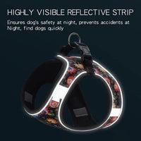 Step in Dog Harness No Pull Flower Adjustable Soft Mesh Harness – Essentials for Dogs - XXS(neck:8.5"-9.5",chest:10"-11.5") / Black - image 2