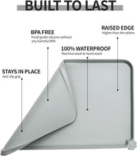 Reopet Silicone Pet Feeding Mat - Mist / 28" x 18" - image 3