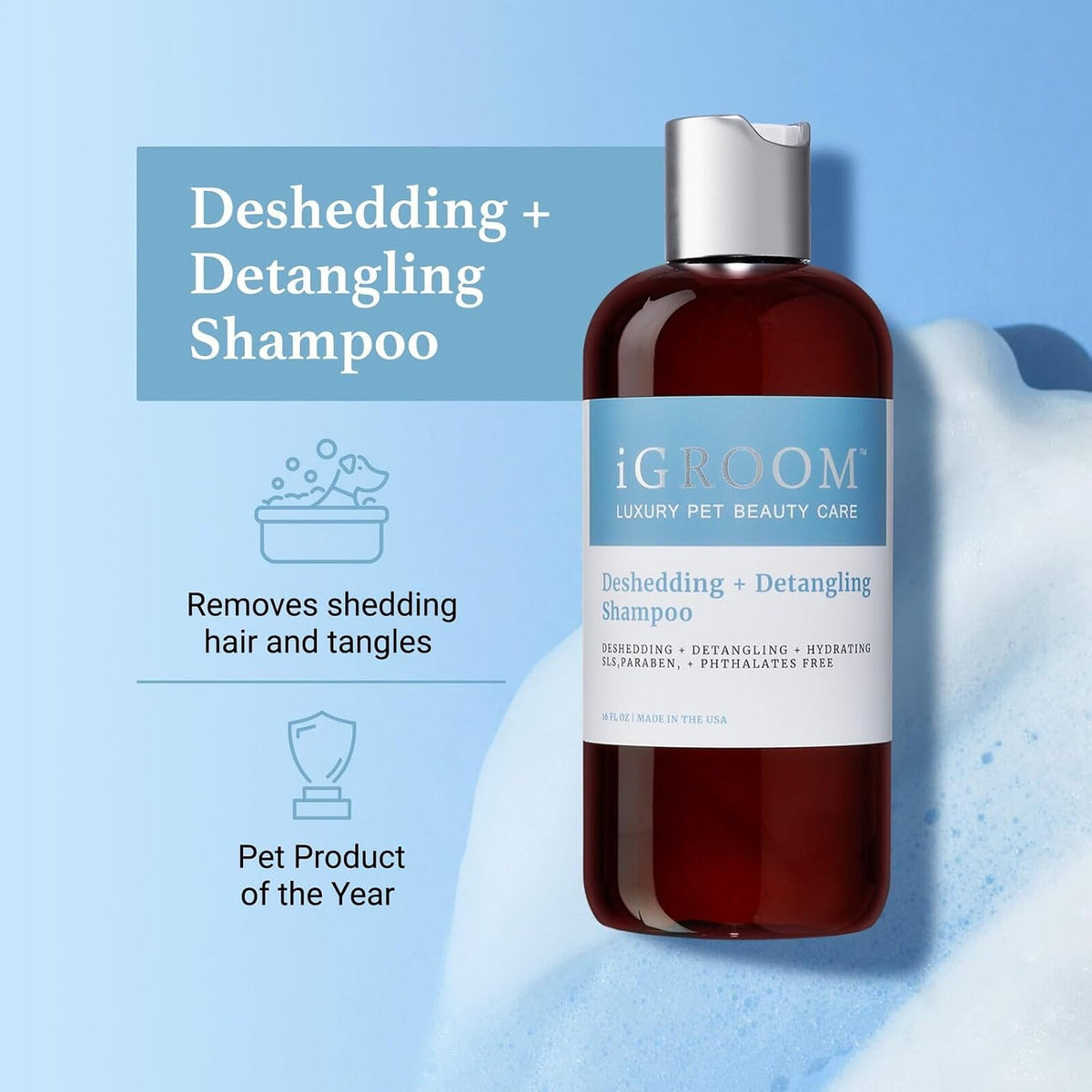 iGroom Deshedding & Detangling Dog Shampoo - 16 OZ - image 2