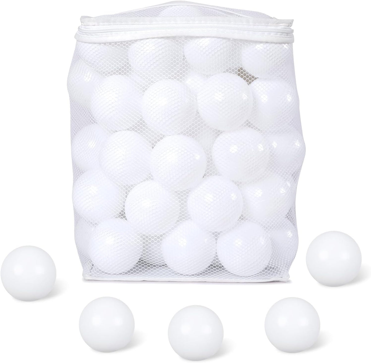 Guesvot 50 rainbow ball pit balls, 2.75 inch, with reusable storage bag - view 8