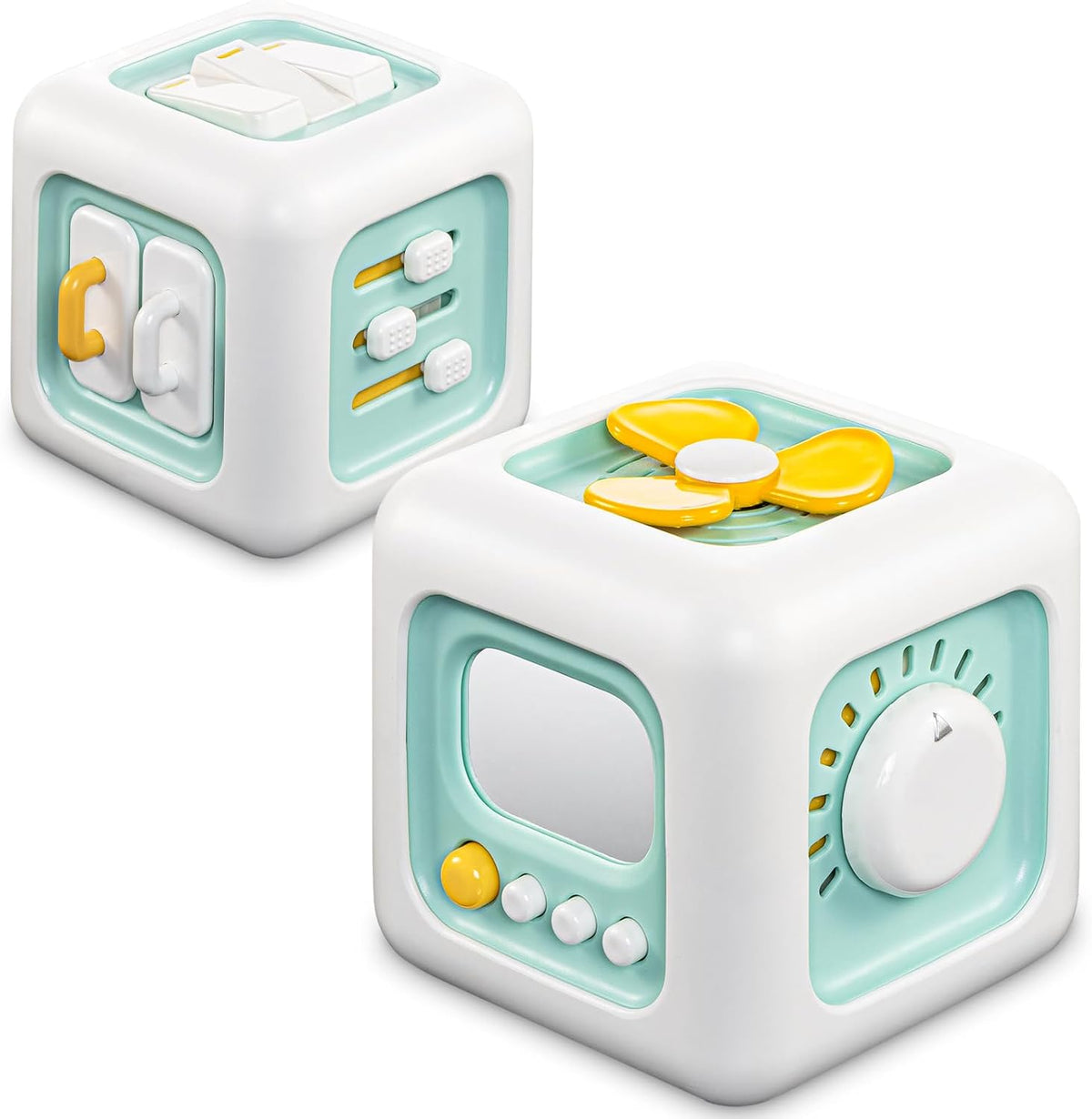 SOCBTNSO Montessori Busy Cube Travel Toy - Green