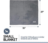 PetFusion Premium Dog and Cat Blanket, Grey or Brown – Essentials for Dogs - Plush / Small (31 x 27") / Grey - image 3