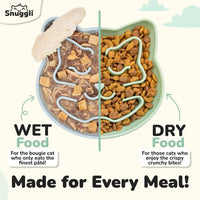 Slow Feeder Cat Bowl, Cat Puzzle Feeder for Slow Eating - Matcha - image 4
