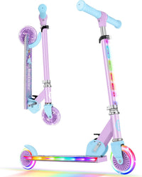 BELEEV V2 Scooters for kids Light-Up Wheels & Stem & Deck - Purple