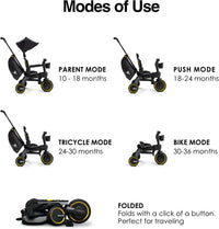 Doona Liki Trike S3, Foldable Tricycle - Midnight Black / Midnight Edition - image 4