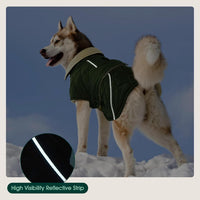 Kuoser Large Dog Coat, Fleece Lined Dog Winter Jacket with Harness Hole, L – Essentials for Dogs - X-large (Chest: 24.4" - 29.92") / A-Forest Green - image 4