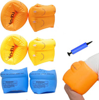 Ztikug inflatable arm floaties, 2 pack of PVC swim arm bands with inflater - view 3