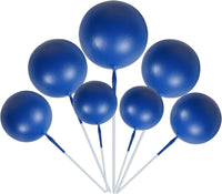 ZHUOWEISM ball cake toppers, 24 mini balloon picks in blue, gold and white - view 15
