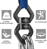 Black Swing Swivel, 30 KN Safest Rotational Device Hanging Accessory – Fun for Kids & Family - 30 KN / Black - image 4