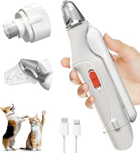 2 in 1 Dog Nail Clippers & Cat Nail Clippers Trimmers for Large Medium Small Dogs Cats Claw Trimmer Quick Sensor and Safety Guard USB Rechargeable Dogs Nail Trimmer with Catcher & 2 LED Lights