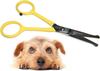 Tiny Trim 4.5" Ball-Tipped Scissor for Dog - Tiny Trim Safety Scissor / Yellow