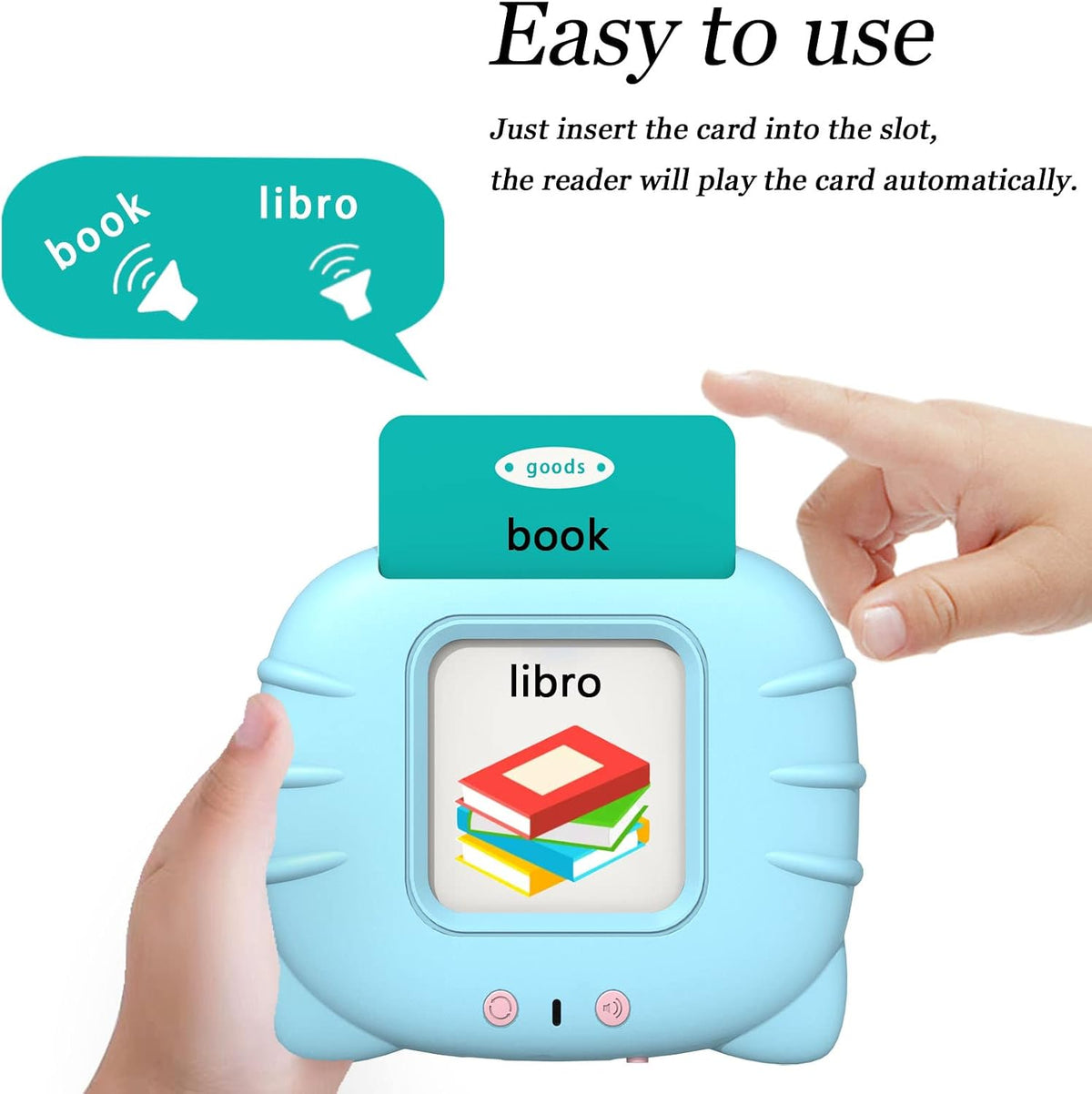 Startcan Talking Flash Cards for Toddlers 1 2 3 4 5 - 516-bilingual-blue (New Abc+123+ 4 Songs) - image 2