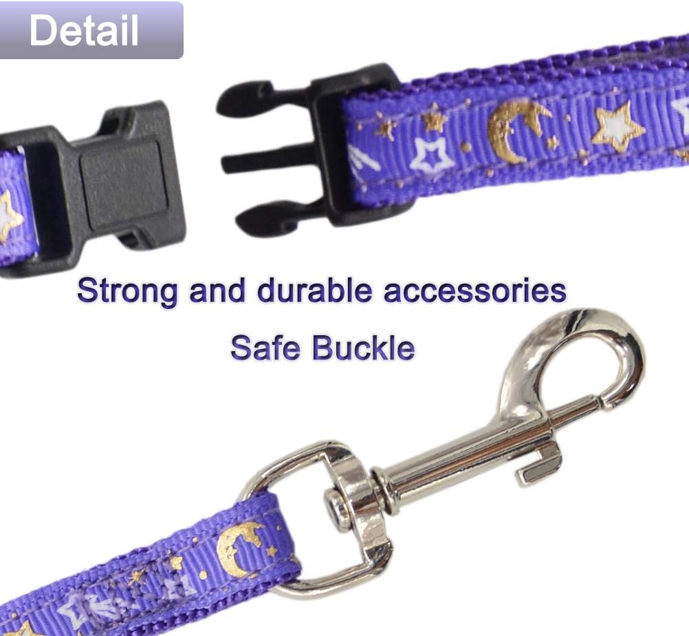 Cat Harness and Leash Set for Outdoor Walking Escape Proof Adjustable - Purple / XL - image 3