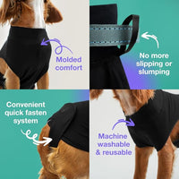 PupShield - Dog Surgery Recovery Suit Male Female - All Dog Sizes - Easy to Use Anti Licking Design Breathable Comfortable - Spay & Neuter Recovery Suit - Surgical Onesie - Cone Alternative