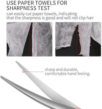 Fenice Peak Professional Curved Dog Grooming Scissors 7'' Rose Gold 440C Stainless Steel Pet Cutting Shears Safety Trimming Shearing for Dogs Cats