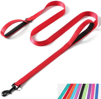 Reflective Nylon Dog Leash Heavy Duty - Red / 5ft * 1"