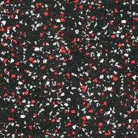 American Floor Mats - Extreme Rubber Gym Tiles - 1 Inch Thick Colorful Rubber Gym Tiles - Superior Shock and Sound Absorbing Tiles - 35% Red/Grey/White 25 Tile Pack (Covers 100 Sq Ft)