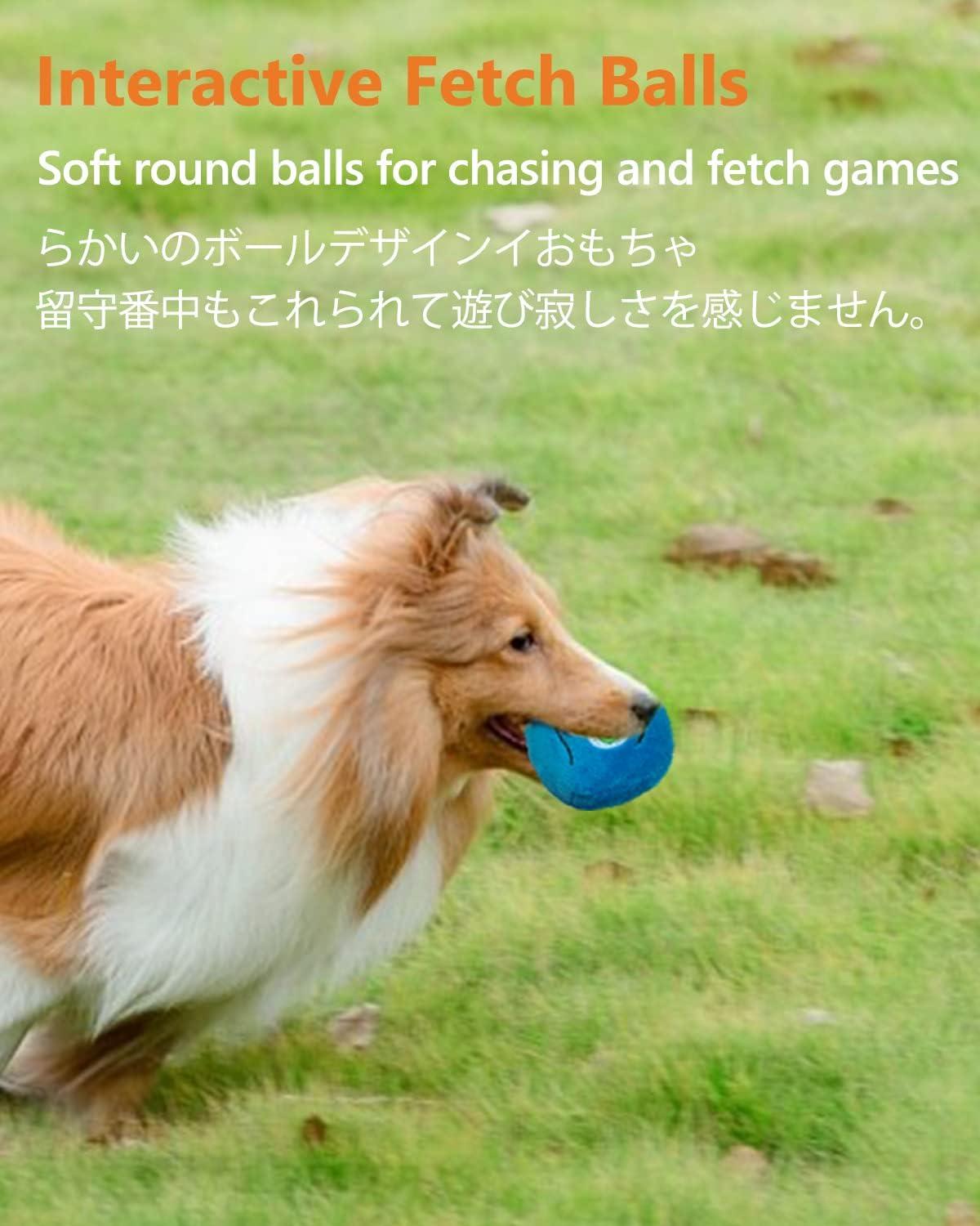 SCHITEC Squeaky Dog Toys, [6 Pack] Soft Stuffed Plush Balls with Squeakers, Interactive Fetch Play - Medium 2.9" - image 4