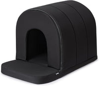 Orthopedic Dog House - Outdoor Waterproof Dog Shelter w/Porch - Indoor Pet House w/Egg-Crate Foam - Cooling - Machine Washable - Ideal for Small Breeds & Fits 24-Inch Crate - 23"x16"