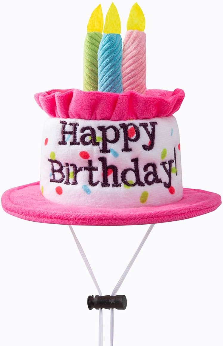 Large Dog Birthday Cake Hat & Bandana Set - Pink Hat & Bandana - image 2