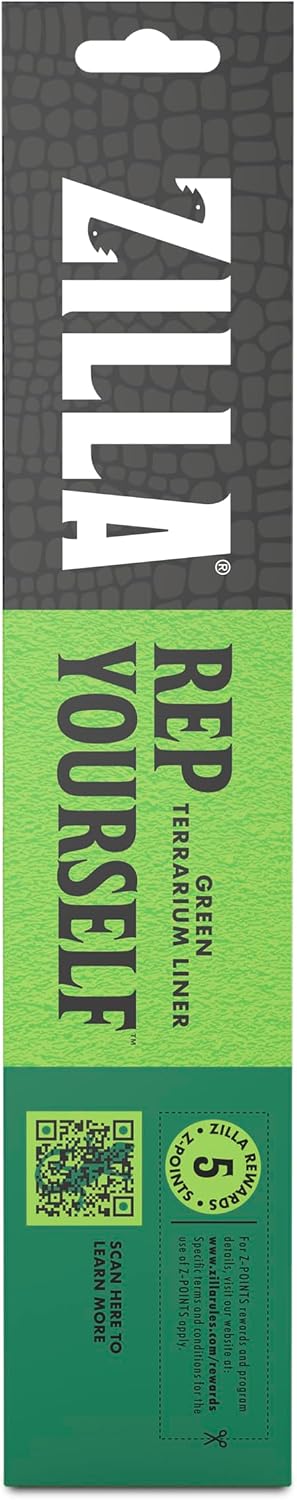 Zilla Reptile Terrarium Bedding Substrate Floor Liner, Green - 11.75" x 23.5" - image 2