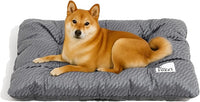 FUNNY FUZZY 35×23 Washable Dog Crate Bed,Orthopedic Cushion Mattress for Large Dogs-Fits 36 Inch Dog Crates, Reversible,Durable & Comfortable Pet Bed,L,Charcoal Grey
