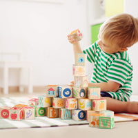 ABC Wooden Building Blocks for Toddlers 1-3 Large - 26 abc blocks - image 3