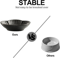 Mecaikru Ceramic Cat Food Bowls - black / 4.72in / classic - image 2