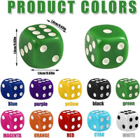 DIYDEC 100pcs 16mm Game Bulk Dice 10 Colors Acrylic 6 Sided Dice Set – Fun for Kids & Family - image 3