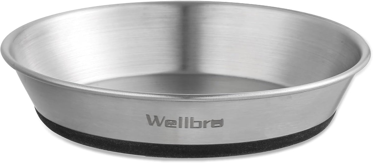 Cat Bowls, 304 Stainless Steel Non-Slip Wide Shallow - 1 Non-slip Bowl