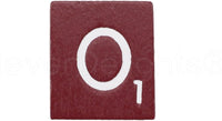 CleverDelights 100 Wood Letter Tiles, Maroon Color, Complete Set - image 2