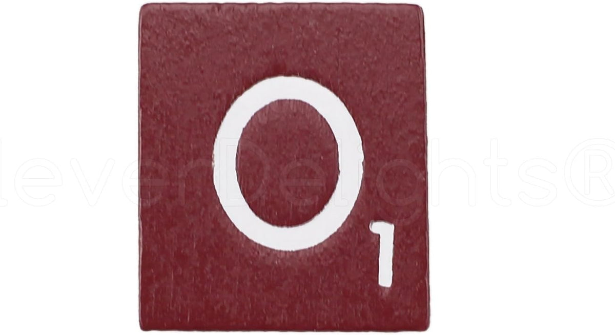 CleverDelights 100 Wood Letter Tiles, Maroon Color, Complete Set - image 2