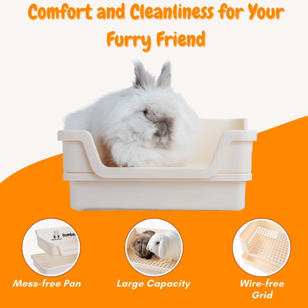 HoppScotch.bun Bumbox Large Rabbit Litter Box - Cream / Large (Pack of 2) - image 2