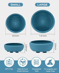 Dog Lick Bowl for Dogs S, Lick Mat, Dog Slow Feeder – Essentials for Dogs - Small / BlUE - image 3