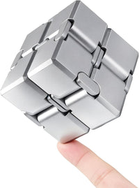 InfinityCube Fidget Toys for Kids and Adults - Metal Silver Style / 1