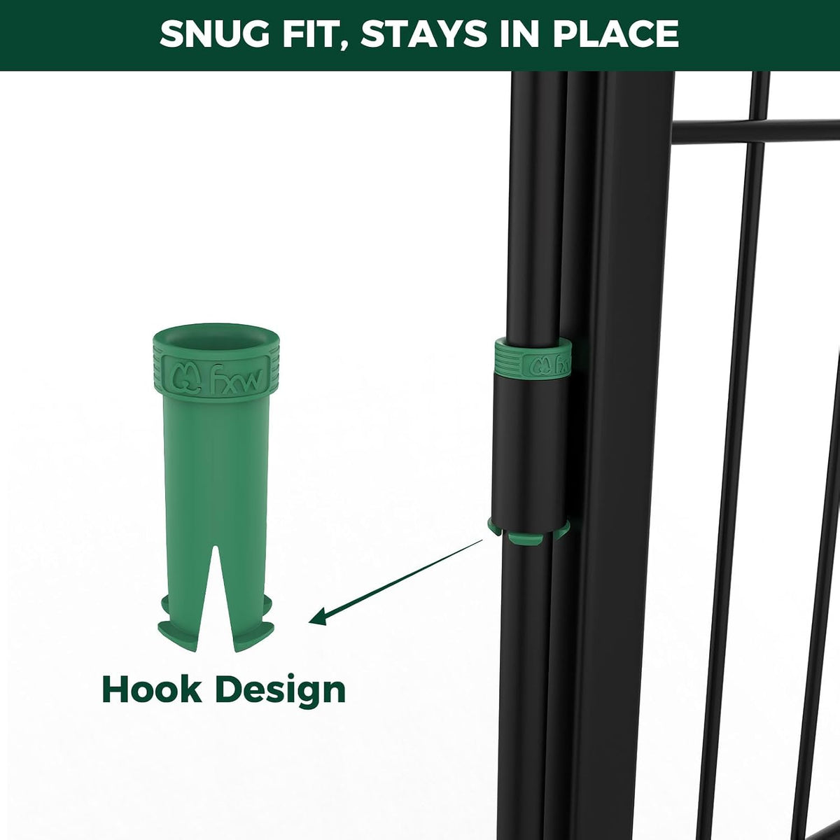 FXW Floor Protectors, Dog Playpen Accessories, Patented - Green / Muffler Tubes - image 4
