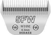 10# Dog Grooming Ceramic Blades, Compatible with Andis, Oster A5 - 5fw-6.3mm / Silver