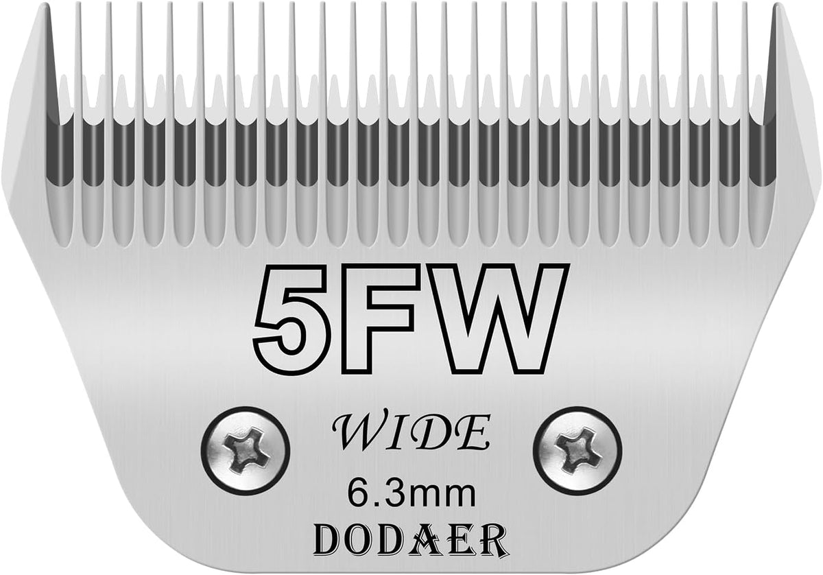 10# Dog Grooming Ceramic Blades, Compatible with Andis, Oster A5 - 5fw-6.3mm / Silver
