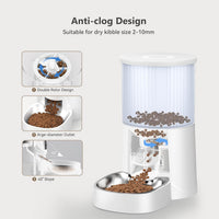 Automatic Cat Feeder: 4L Timed Cats Food Dispenser Programmable – Essentials for Cats - Frosted White - image 4