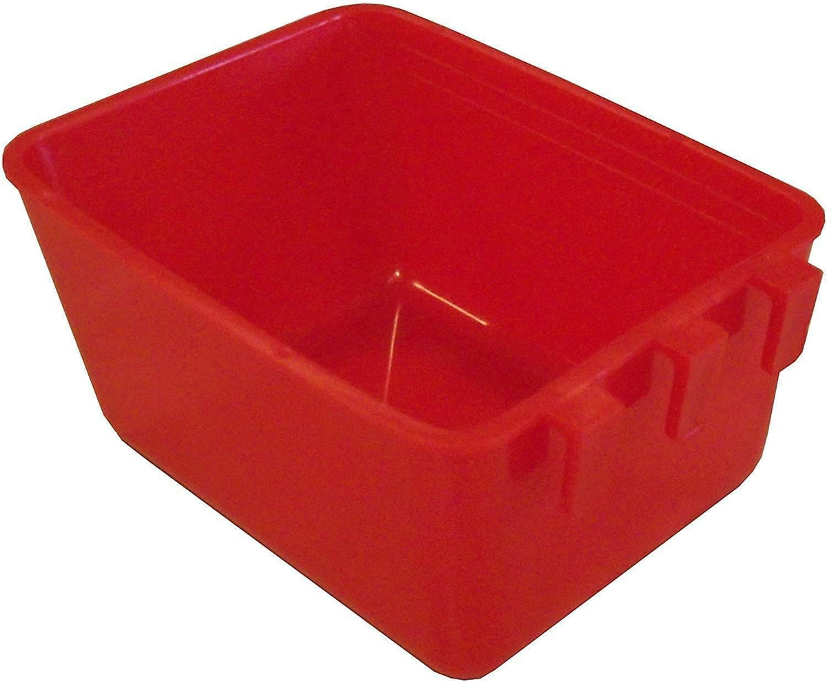 Cage Cups Birds Feeders Seed Bowl Chicken Feeding Watering Dish - 5PCS Large Red
