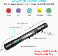 UV Flashlight 395nm Zoomable Black Light Lamp Ultraviolet Lights – Essentials for Dogs - 2 pcs-zoomable Penlight Flashlight - image 4