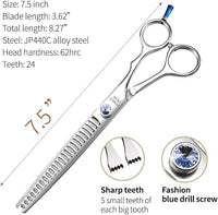 Fenice Professional 7/7.5/8 Pet Grooming Scissors Thinning Cutting Shears for Dog s/Cats Thinning Rate:70-80% (7.5 inch)