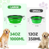 Collapsible Dog Bowl for Travel - Large / Green+Purple - image 4
