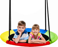 40 Inch Saucer Tree Swing for Kids Round Disc Circle Swingsets - 40inch | Rainbow