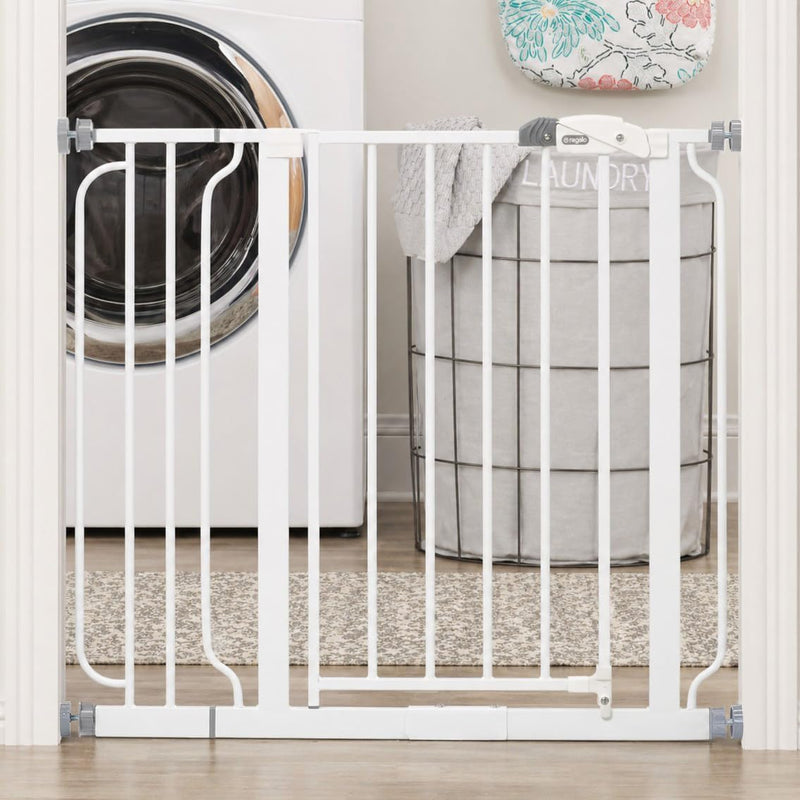 Regalo Safety 29"-38.5" Easy Step Baby Gate - White / 29-38.5"W x 30"H