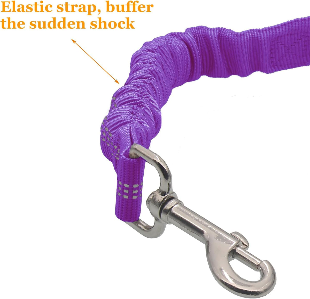 2 Dog Car Harness Seatbelt Seat Belt Leash Travel Accessories Bungee - Purple / 2 Packs - image 3