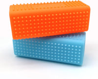 2pcs Pet Dog Cat Hair Remover, Pet Hair Removal Tool - orange and light blue